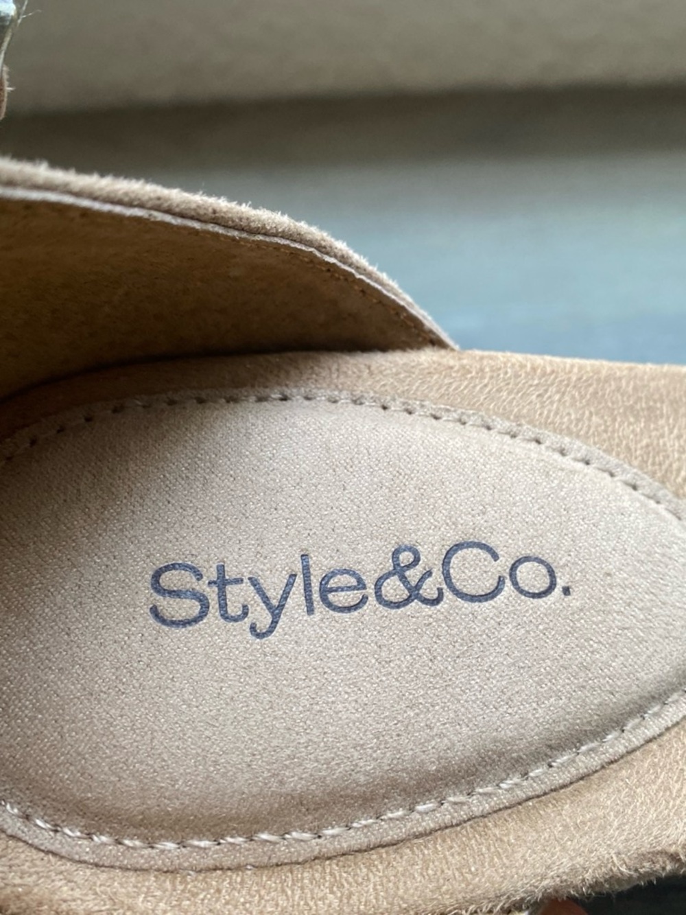Style & Co. Beige Espadrille Wedge Sandals with Ankle Strap - Picture 2 of 6